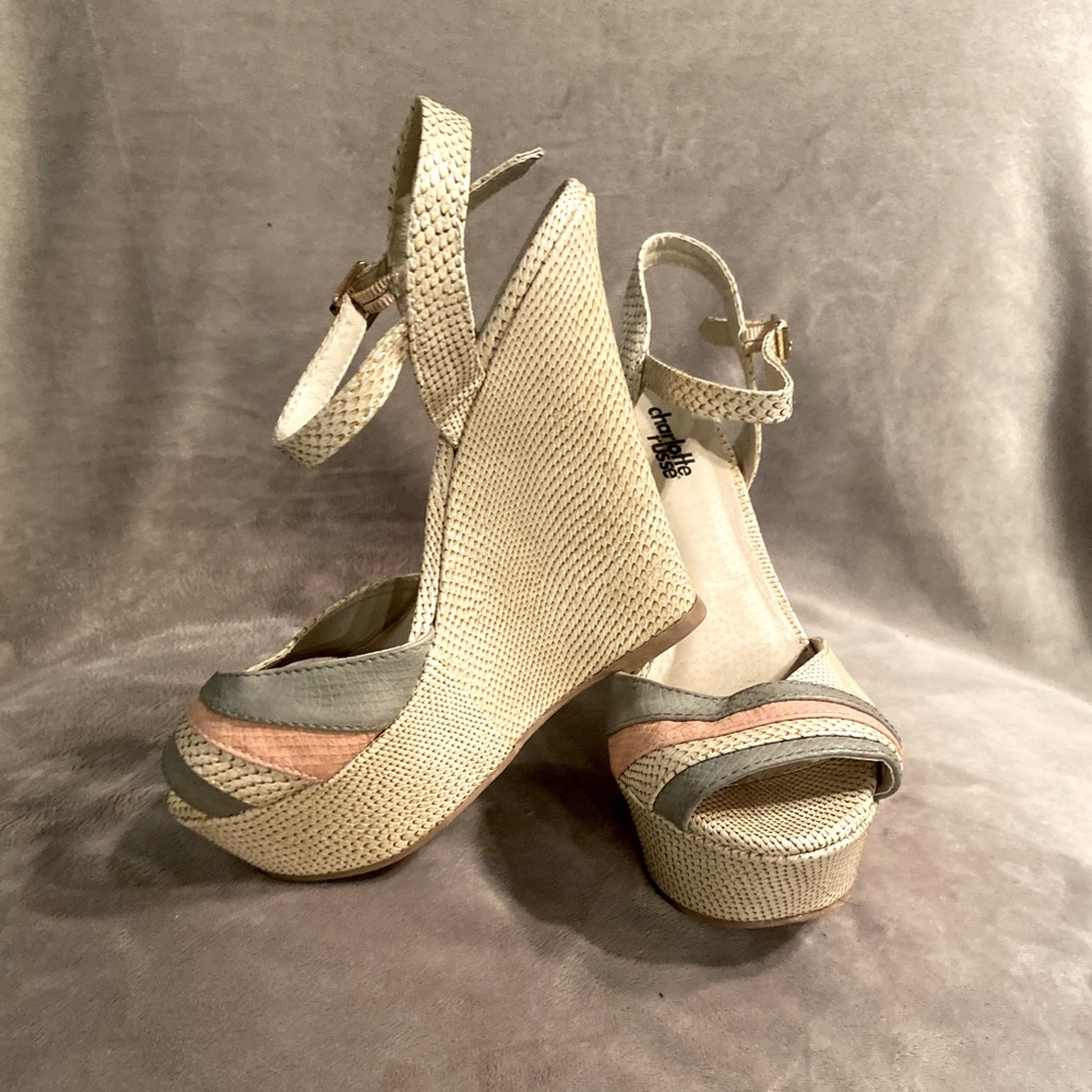 Off-White Snake Skin Wedges